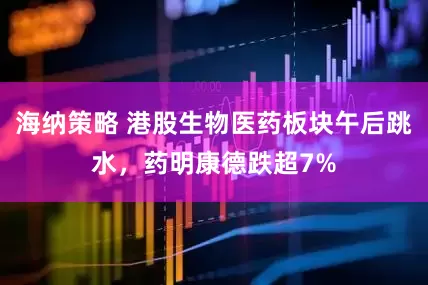 海纳策略 港股生物医药板块午后跳水，药明康德跌超7%